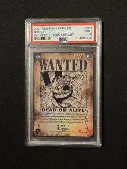Buggy (051) (Wanted Poster) OP09-051 Emperors in the New World Foil *MINT* Psa9 - Image 1