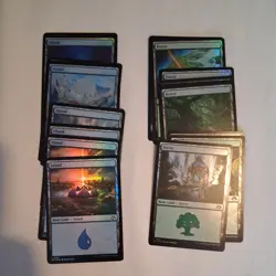 50 foil Basic Land Card Lot of Magic The Gathering assorted MTG NM dft mkm tdm - Image 2