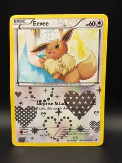 Eevee RC14/RC25 Radiant Collection BW Legendary Treasures Pokemon Card DAM - HP - Image 1