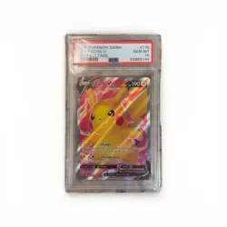 2020 Pokemon Sword & Shield Vivid Voltage #170 Full Art Pikachu v PSA 10 - Image 1