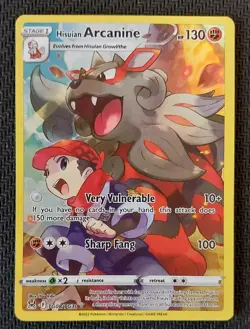 Pokemon TCG Hisuian Arcanine TG08/TG30 Lost Origin Trainer Gallery Holo MINT - Image 1