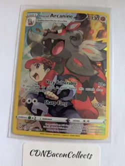 Pokemon TCG Hisuian Arcanine TG08/TG30 Lost Origin Trainer Gallery Holo - NM - Image 1