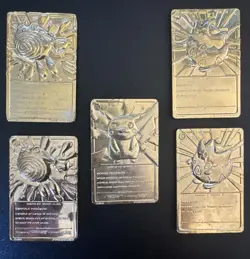1999 Burger King Pokemon 23k Gold Cards - Lot of 5 - Pikachu, Togepi, Poliwhirl - Image 2