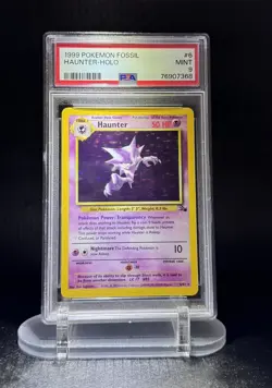 1999 Pokemon Fossil Haunter Holo PSA 9 MINT WOTC Card #6/62 Rare - Image 1