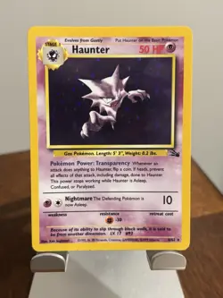 Pokemon TCG Haunter 6/62 Fossil Holo Rare 1999 Vintage WOTC NM - Image 1