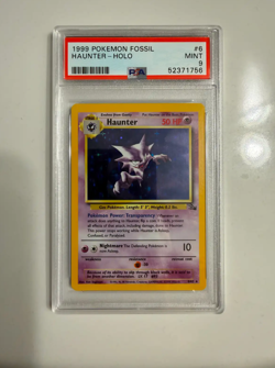 Pokemon Fossil 1999 Haunter Holo Unlimited 6 PSA 9 Mint English - Image 1