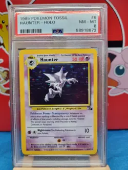 Haunter 6/62 HOLO Rare Fossil WOTC 1999 Vintage Pokemon Card PSA 8 - Image 1