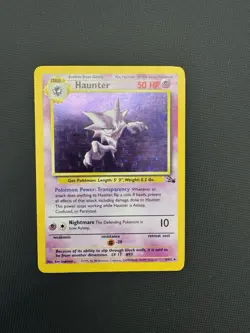 Pokemon TCG Fossil Haunter 6/62 Holo Rare Unlimited English HP 50 1999 - Image 1