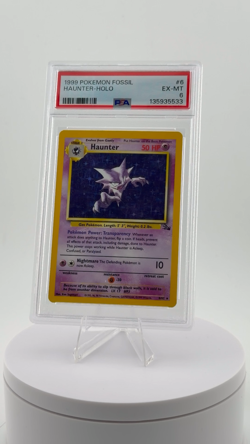 1999 POKEMON FOSSIL #6 HAUNTER-HOLO PSA EX-MT 6 - Image 2