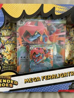 Pokemon TCG - Mega Evolution Ascended Heroes Feraligatr Mega EX Box New & Sealed - Image 2