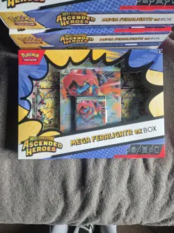 Pokemon TCG Mega Evolution Ascended Heroes Mega Feraligatr Ex Box New & Sealed - Image 1