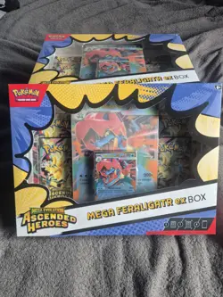 Pokemon TCG Mega Evolution Ascended Heroes Mega Feraligatr Ex Box New & Sealed - Image 3
