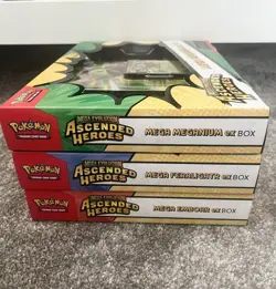 Pokemon TCG Ascended Heroes Mega Feraligatr Meganium & Emboar EX Box New Sealed - Image 3