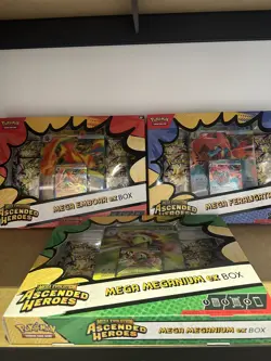 Pokemon TCG Ascended Heroes Mega Feraligatr Meganium Emboar Ex Box New & Sealed - Image 1