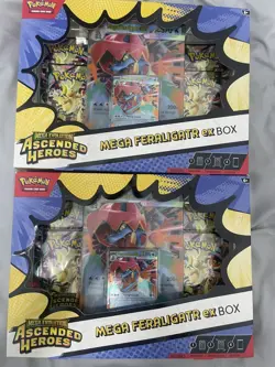 Pokemon TCG Mega Feraligatr ex Box Ascended Heroes Sealed New - Image 1
