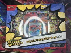 Pokemon TCG - Mega Evolution Ascended Heroes Feraligatr Mega EX Box New & Sealed - Image 1
