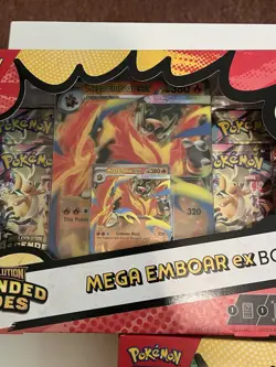 Pokemon TCG Ascended Heroes Mega Feraligatr Meganium & Emboar EX Box New Sealed - Image 2