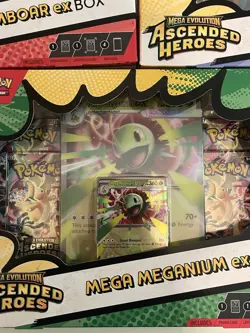 Pokemon TCG Ascended Heroes Mega Feraligatr Meganium & Emboar EX Box New Sealed - Image 4