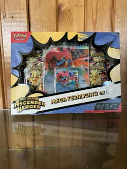 Pokemon TCG ASCENDED HEROES Mega Feraligatr EX Box New And Sealed - Image 1