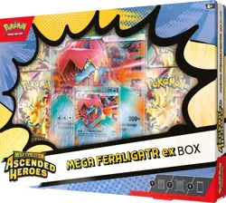 Pokemon TCG Mega Evolution Ascended Heroes Mega Feraligatr Ex Box - New & Sealed - Image 1