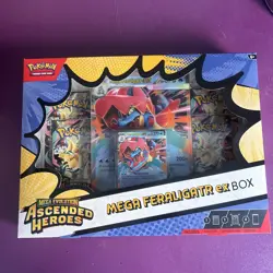 Pokemon TCG Mega Evolution Ascended Heroes Mega Feraligatr Ex Box - New & Sealed - Image 1