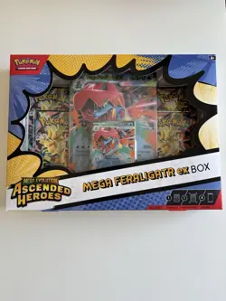 Pokemon TCG: Mega Evolution Ascended Heroes - Mega Feraligatr Ex Box New Sealed - Image 1