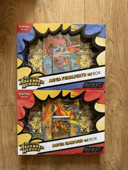 Pokemon TCG: Ascended Heroes Mega Feraligatr & Emboar Ex Box | New & Sealed✅ - Image 1