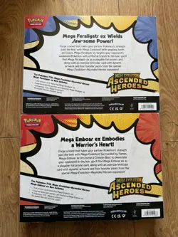 Pokemon TCG: Ascended Heroes Mega Feraligatr & Emboar Ex Box | New & Sealed✅ - Image 2