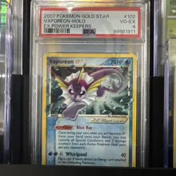 PSA 4 Vaporeon Holo Ex Power Keepers #102 2007 Pokemon Ex Power Keepers 99581911 - Image 1