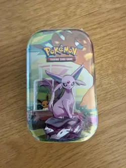 Pokemon TCG | Scarlet & Violet | Prismatic Evolutions Mini Tin – Espeon - Image 1