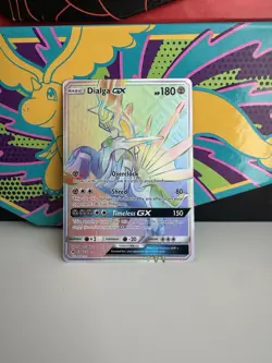 Pokemon Dialga GX 138/131 Rainbow Rare Forbidden Light Full Art Holo NM - Image 1