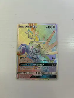 Rainbow Dialga GX 138/131 Secret Rare Pokemon Card TCG SM Forbidden Light NM/LP - Image 1