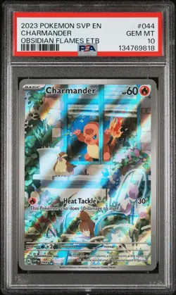 Pokemon TCG Charmander 044 Obsidian Flames Promo PSA 10 - Image 1