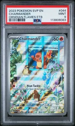 Charmander Obsidian Flames ETB Pokemon Black Star Promo SVP 044 PSA 9 - Image 1