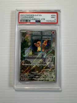 2023 POKEMON OBSIDIAN FLAMES POKEMON CENTER ETB PROMO SVP #044 CHARMANDER PSA 9 - Image 1