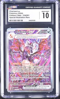 Charizard ex SIR 234/091 Paldean Fates CGC 10 Gem Mint 2024 - Image 1