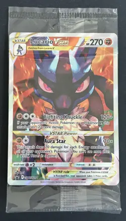 Lucario VSTAR SWSH291 Black Star Promo Crown Zenith ETB Pokemon Center SEALED - Image 1