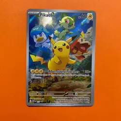 Pikachu Holo Promo Near Mint 027 SVP Pokemon Card Scarlet Violet English SVP 27 - Image 2