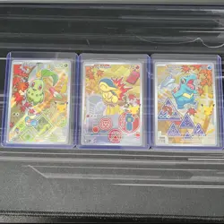 Pokemon First Partner Series 2 - Johto Starter Set Chikorita Cyndaquil Totodile - Image 1