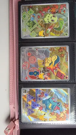 Pokemon First Partner Series 2 - Johto Starter Set Chikorita Cyndaquil Totodile - Image 1