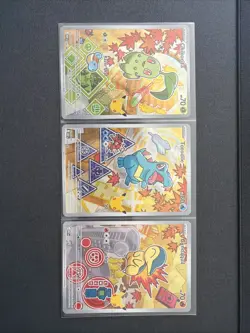 Pokemon First Partner Series 2 - Johto Starter Set Chikorita Cyndaquil Totodile - Image 1