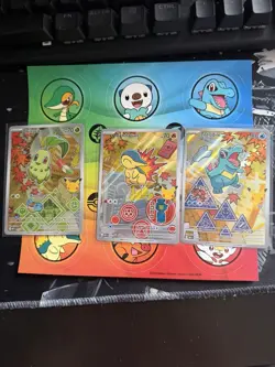 Pokemon First Partner Series 2 - Johto Starter Set Chikorita Cyndaquil Totodile - Image 1