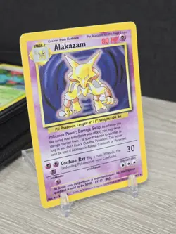 Pokemon Card TCG Alakazam 1/102 Base Set 1999 Holo Rare Unlimited Vintage WOTC - Image 1