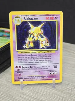 Pokemon Card TCG Alakazam 1/102 Base Set 1999 Holo Rare Unlimited Vintage WOTC - Image 3