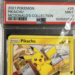 2021 Pokemon Pikachu McDonald's Collection #25 25th Anniversary PSA 9 - Image 2