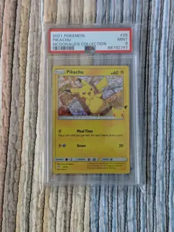 Pikachu 25 McDonald's Pokemon 25th Anniversary Promo Holo PSA 9 - Image 1