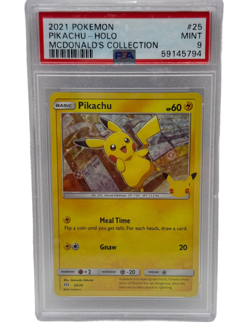 2021 Pokemon McDonald's Collection Pikachu Holo 25/25 PSA 9 MINT - Image 1