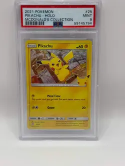 2021 Pokemon McDonald's Collection Pikachu Holo 25/25 PSA 9 MINT - Image 5