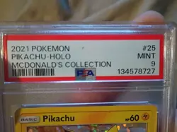 2021 Pokemon Pikachu Holo McDonald's Collection 25th Anniversary #25 PSA Mint 9 - Image 3