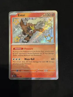 Pokemon TCG Entei Holo Shiny Rare TCG Card Paldean Fates 112/091 - Image 1